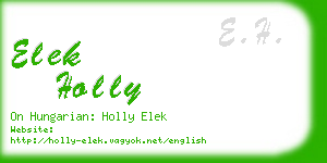 elek holly business card